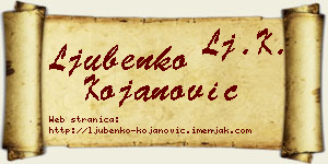 Ljubenko Kojanović vizit kartica